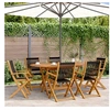 Image de Ensemble à manger de jardin 7pcs noir polypropylène bois massif, ensemble à manger d'extérieur, meuble de salle à 3281709