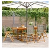 Image de Ensemble à manger de jardin 7 pcs gris rotin et bois massif, ensemble à manger d'extérieur, meuble de salle à manger 3281719