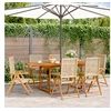 Image de 7-delige Tuinset poly rattan en massief hout beige3281720
