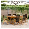Image de Ensemble à manger de jardin 7pcs noir polypropylène bois massif, ensemble à manger d'extérieur 3281721