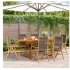 Image de Ensemble à manger de jardin 7pcs gris polypropylène bois massif, ensemble à manger d'extérieur 3281722