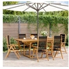 Image de Ensemble à manger de jardin 7pcs noir polypropylène bois massif, ensemble à manger d'extérieur 3281733