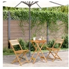Image de 3-delige Bistroset polypropeen en massief hout beige3281747