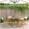 Image de 5-delige Tuinset massief hout en stof cràmewit3281772