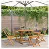 Image de 5-delige Tuinset massief hout en stof antracietkleurig3281773