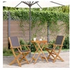 Image de Ensemble de bistro 3 pcs anthracite tissu et bois massif, ensemble de bistro de jardin, ensemble de balcon, ensemble 3281797