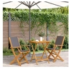Image de Ensemble de bistro 3 pcs anthracite tissu et bois massif, ensemble de bistro de jardin, ensemble de balcon, ensemble 3281809