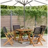 Image de 5-delige Tuinset poly rattan en massief hout zwart3281814