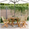 Image de 5-delige Tuinset poly rattan en massief hout beige3281816