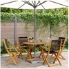 Image de 5-delige Tuinset polypropeen en massief hout zwart3281817