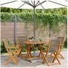 Image de 5-delige Tuinset polypropeen en massief hout grijs3281818