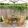 Image de 5-delige Tuinset polypropeen en massief hout beige3281819