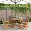 Image de 5-delige Tuinset massief hout en stof antracietkleurig3281821