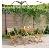 Image de Ensemble de bistro 3 pcs beige résine tressée et bois massif, ensemble de bistro de jardin, ensemble de balcon, 3281864