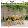 Image de Ensemble de bistro 3 pcs gris polypropylène et bois massif, ensemble de bistro de jardin, ensemble de balcon, 3281866
