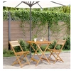 Image de 3-delige Bistroset polypropeen en massief hout beige3281867