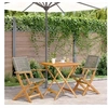Image de Ensemble de bistro 3 pcs gris résine tressée et bois massif, ensemble de bistro de jardin, ensemble de balcon, 3281875