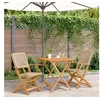 Image de Ensemble de bistro 3 pcs beige résine tressée et bois massif, ensemble de bistro de jardin, ensemble de balcon, 3281876