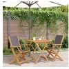Image de Ensemble de bistro 3 pcs anthracite tissu et bois massif, ensemble de bistro de jardin, ensemble de balcon, ensemble 3281881