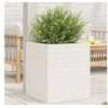 Image de Jardinière blanc 40x40x46 cm bois de pin massif