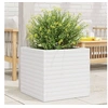 Image de Jardinière blanc 50x50x46 cm bois de pin massif
