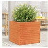Image de Jardinière cire marron 50x50x46 cm bois de pin massif