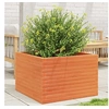 Image de Jardinière cire marron 70x70x46 cm bois de pin massif