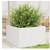 Image de Jardinière blanc 80x80x46 cm bois de pin massif