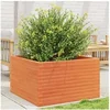 Image de Jardinière cire marron 80x80x46 cm bois de pin massif