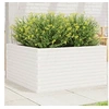 Image de Jardinière blanc 90x90x46 cm bois de pin massif