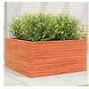 Image de Jardinière cire marron 90x90x46 cm bois de pin massif