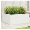 Image de Jardinière blanc 110x110x46 cm bois de pin massif