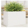Image de Jardinière blanc 70x40x46 cm bois de pin massif
