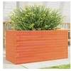 Image de Jardinière cire marron 90x40x46 cm bois de pin massif