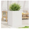 Image de Jardinière blanc 50x50x68,5 cm bois de pin massif