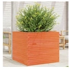 Image de Jardinière cire marron 80x80x68,5 cm bois de pin massif