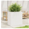 Image de Jardinière blanc 70x40x68,5 cm bois de pin massif, jardinière d'extérieur, bac à fleurs, bac à tomates, jardinière de 3282485