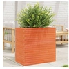 Image de Jardinière cire marron 70x40x68,5 cm bois de pin massif