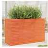 Image de Jardinière cire marron 110x40x68,5 cm bois de pin massif
