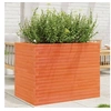 Image de Jardinière cire marron 90x60x68,5 cm bois de pin massif