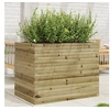 Image de Jardinière 90x60x68,5 cm bois de pin imprégné, jardinière d'extérieur, bac à fleurs, bac à tomates, jardinière de 3282503