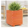Image de Jardinière cire marron 40x40x49,5 cm bois de pin massif