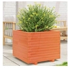 Image de Jardinière cire marron 60x60x49,5 cm bois de pin massif