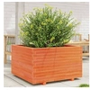 Image de Jardinière cire marron 80x80x49,5 cm bois de pin massif