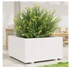 Image de Jardinière blanc 90x90x49,5 cm bois de pin massif