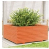 Image de Jardinière cire marron 110x110x49,5 cm bois de pin massif