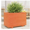 Image de Jardinière cire marron 70x40x49,5 cm bois de pin massif