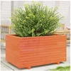 Image de Jardinière cire marron 90x60x49,5 cm bois de pin massif