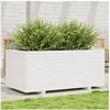 Image de Jardinière blanc 110x60x49,5 cm bois de pin massif