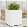 Image de Jardinière blanc 60x60x72,5 cm bois de pin massif